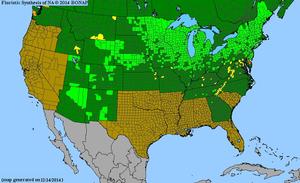 Map courtesy of ?2014 BONAP
